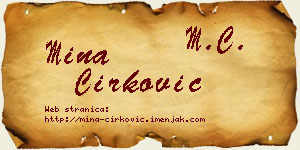 Mina Ćirković vizit kartica